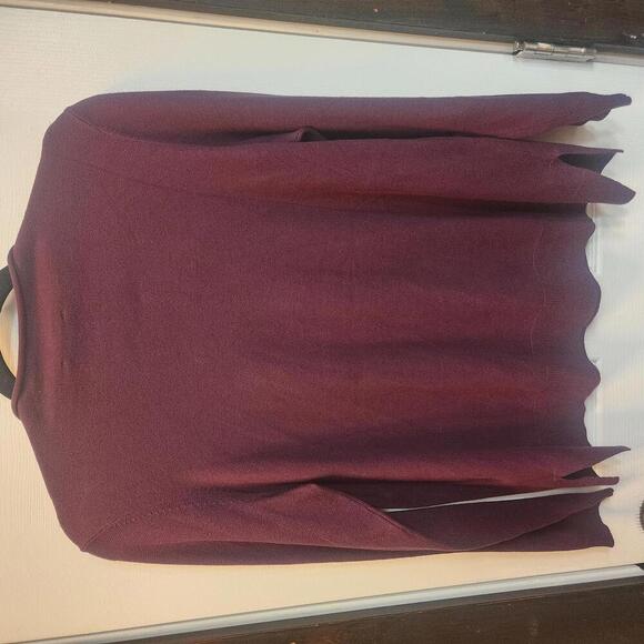 Adrianna Papell Women's Rich Purple Mock neck Sweater - Size Small - Picture 6 of 9